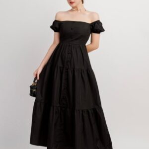 Off-shoulder A-line