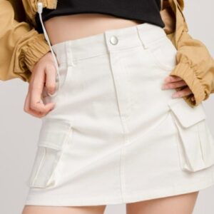 A-line Khaki Skirt