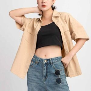 women's short sleeve office shirt